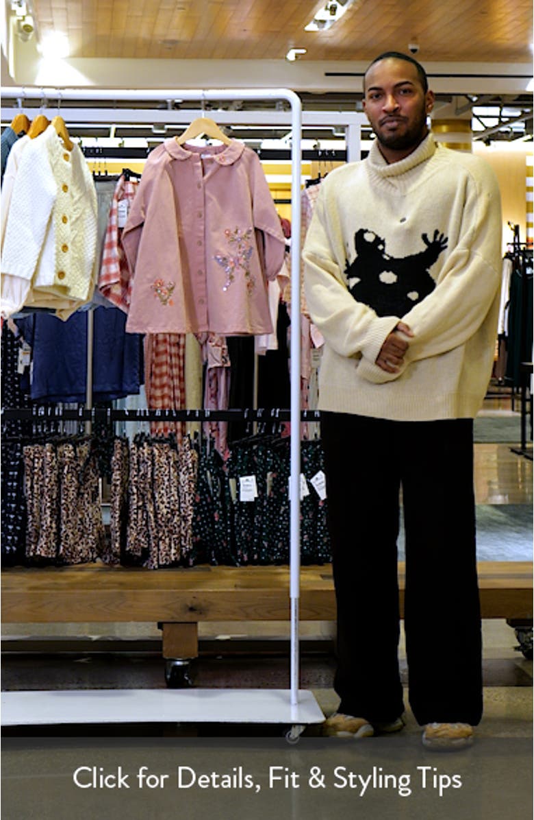 Kids' Butterfly Embroidered Long Sleeve Denim Shirtdress, sales video thumbnail