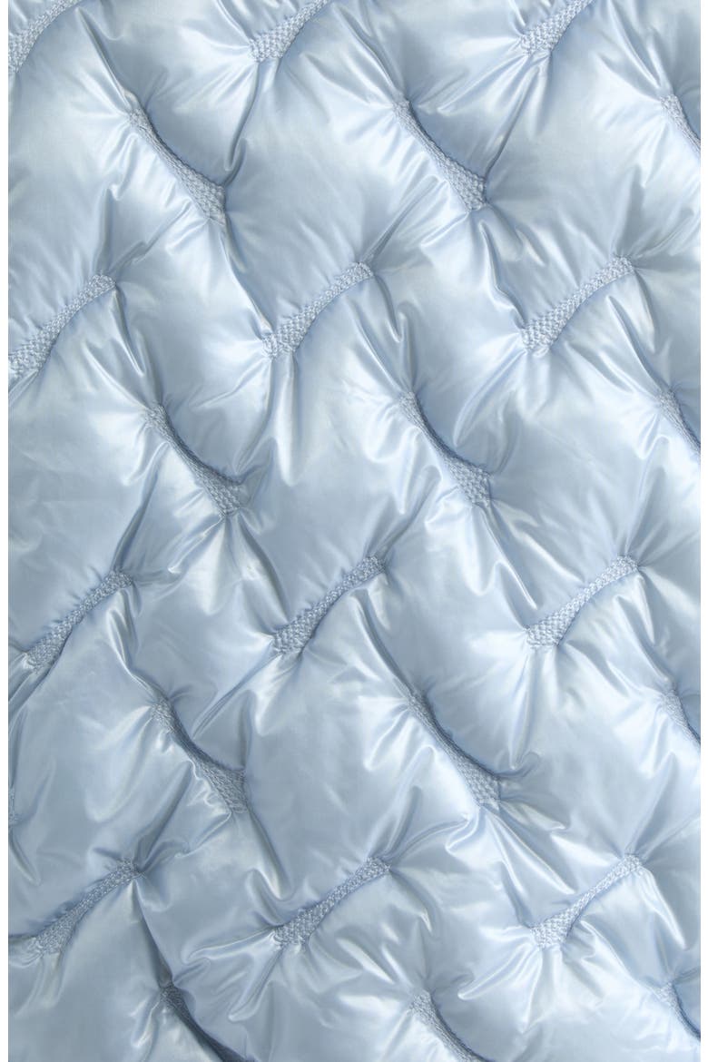 Shiny Short Hooded Down Puffer Jacket, Alternate, color, 9004 CELESTE