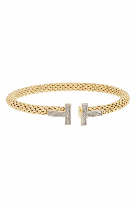 Diamond Mesh Cuff Bangle