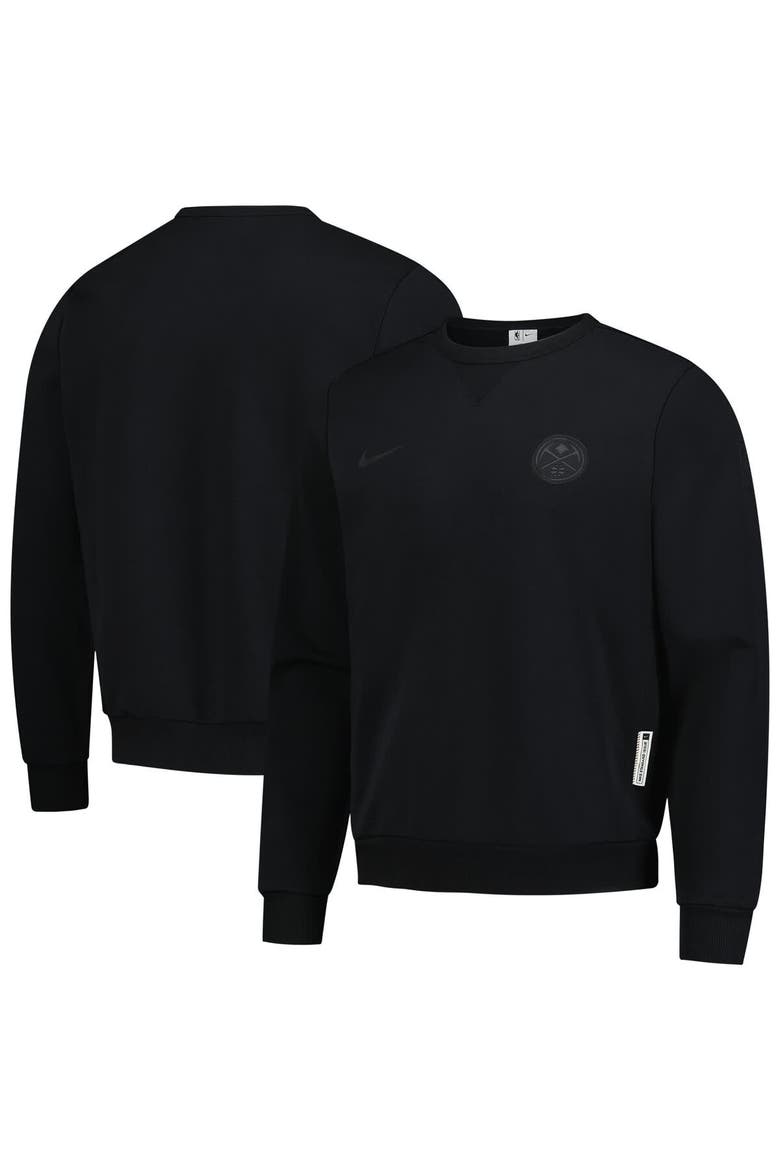 Men's Nike  Black Denver Nuggets Authentic Standard Issue Travel Dri-FIT Sweatshirt, Main, color, Black