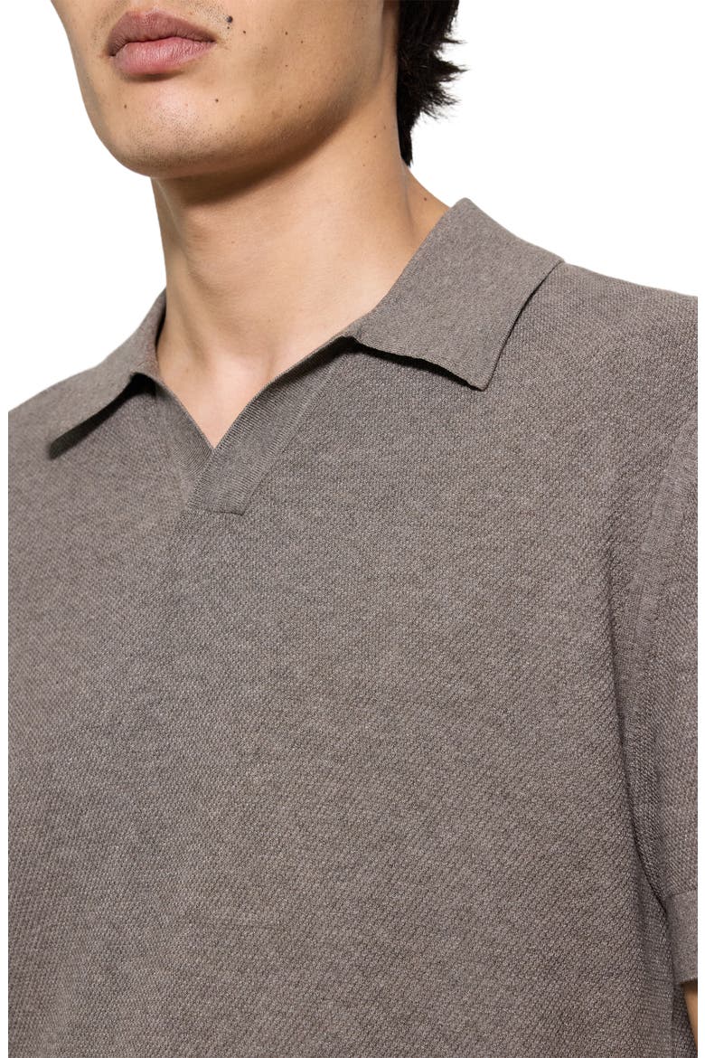 Brenan Johnny Collar Polo, Alternate, color, MOREL MELANGE
