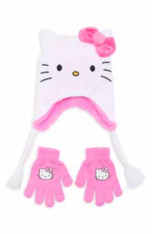 Hello Kitty Trapper Hat & Gloves Set