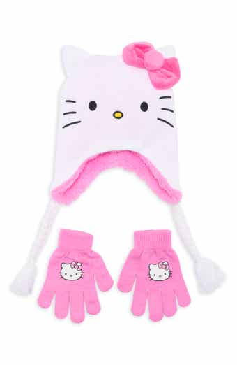 Hello Kitty Trapper Hat & Gloves Set