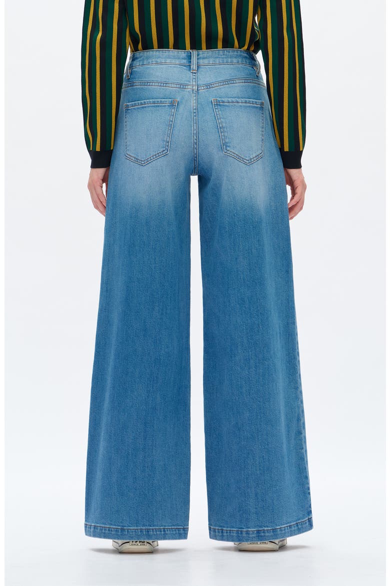 Jermey Pleated Baggy Wide Leg Jeans, Alternate, color, PERIWINKLE BLUE