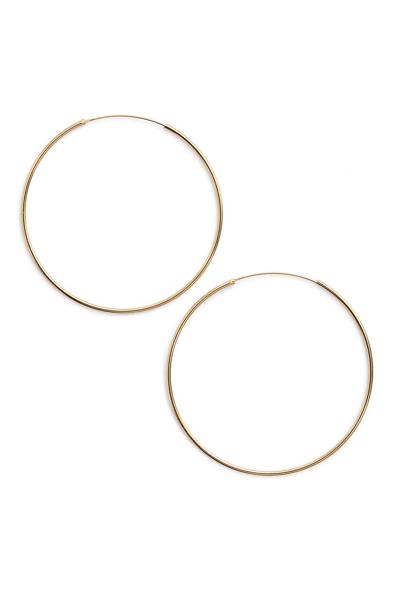 Argento Vivo Extra Large Endless Hoop Earrings, Main, color, GOLD
