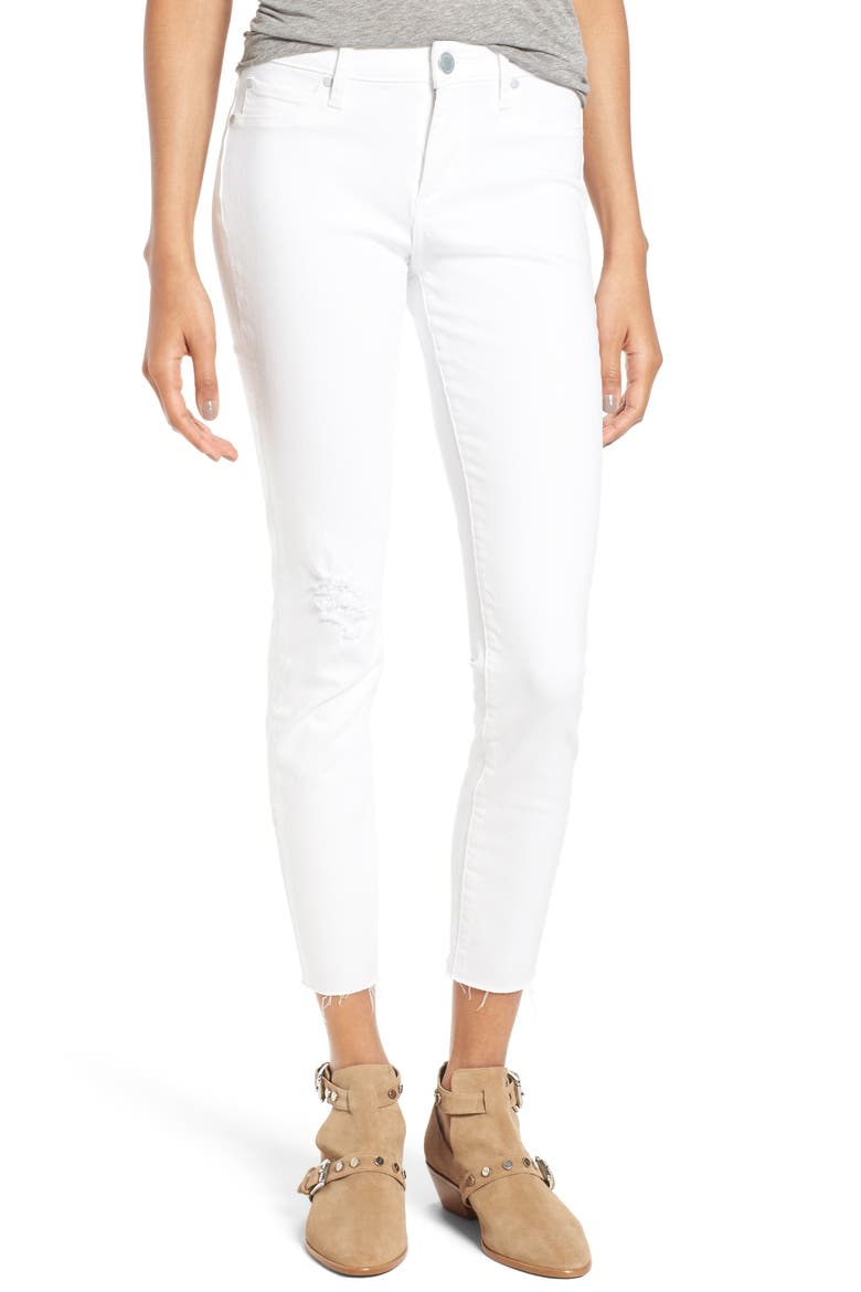 Carly Skinny Crop Jeans, Main, color, WHITEOUT