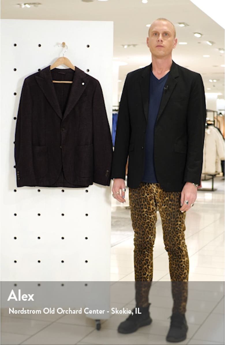 Trim Fit Houndstooth Cotton Blend Sport Coat, sales video thumbnail