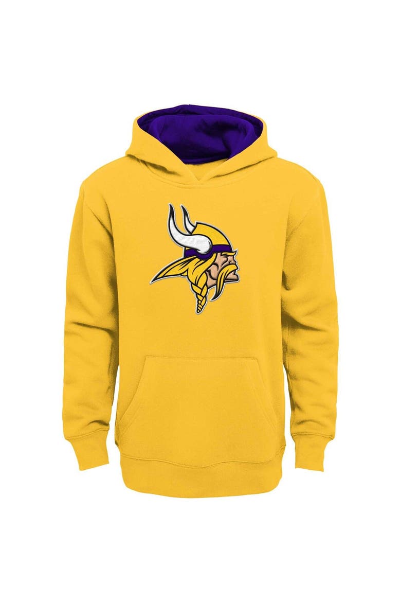 Youth Gold Minnesota Vikings Prime Pullover Hoodie, Main, color, Gold