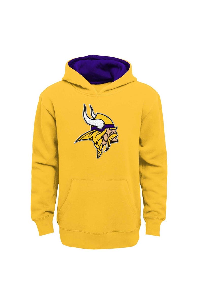 Outerstuff Youth Gold Minnesota Vikings Prime Pullover Hoodie, Main, color, Gold