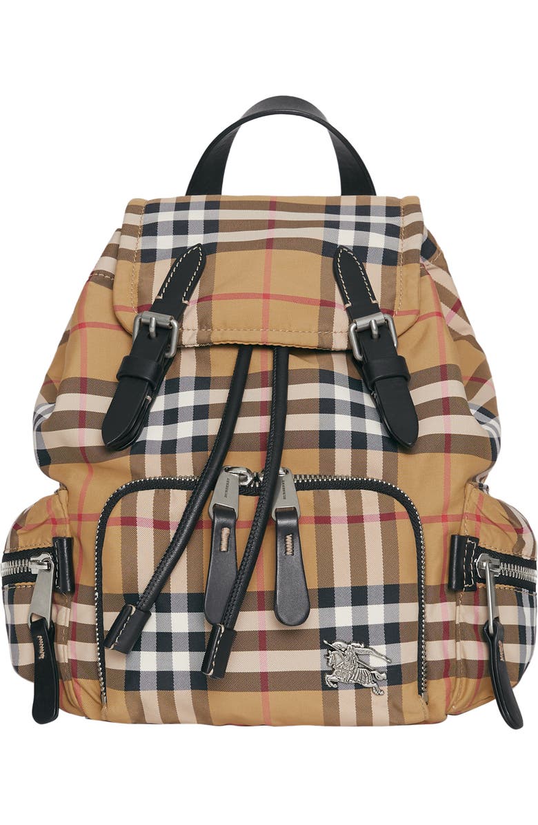 Burberry Small Rucksack Vintage Check Nylon Backpack, Main, color,