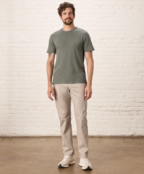 Pact Organic Cotton Featherweight Slub Crew Tee In Castor Grey
