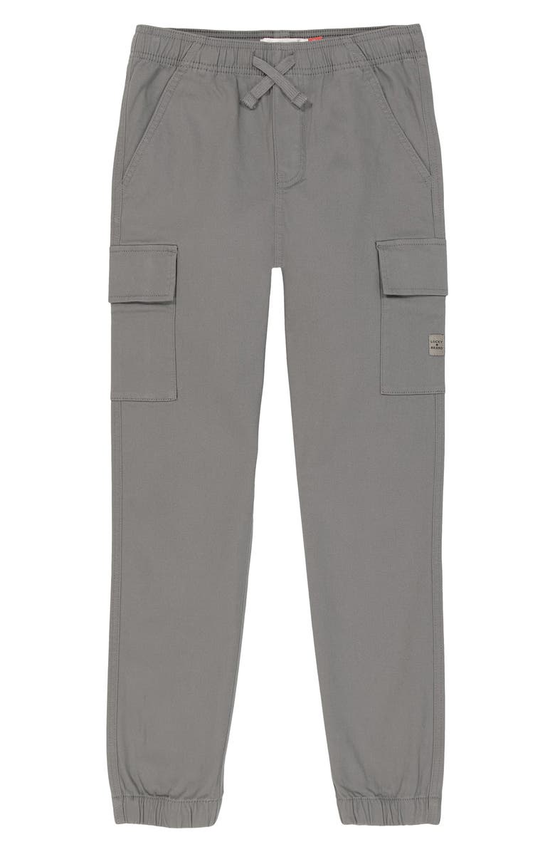Lucky Brand Kids' Pull-On Cargo Pants, Main, color, Brushed Nickel