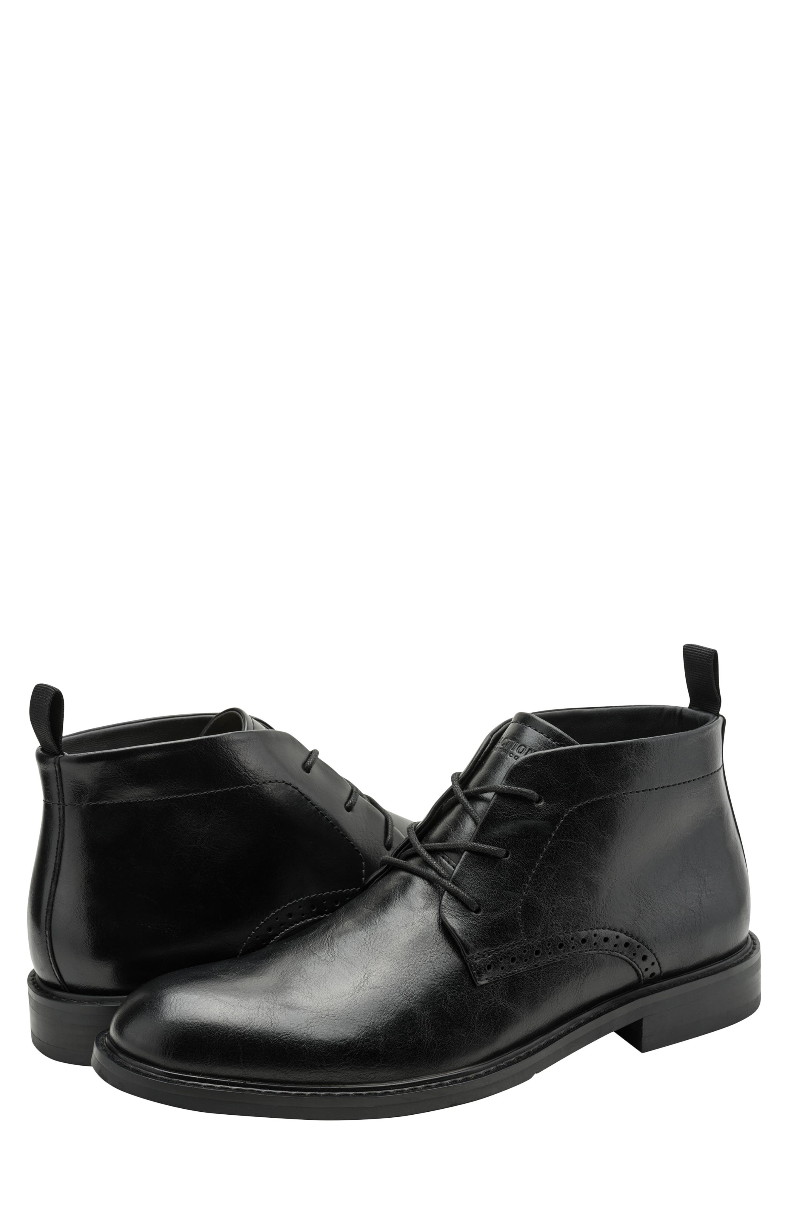 Kenneth Cole Reaction London Faux Leather Chukka Boot, Alternate, color, Black