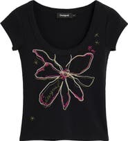 Desigual Floral Graphic T-Shirt