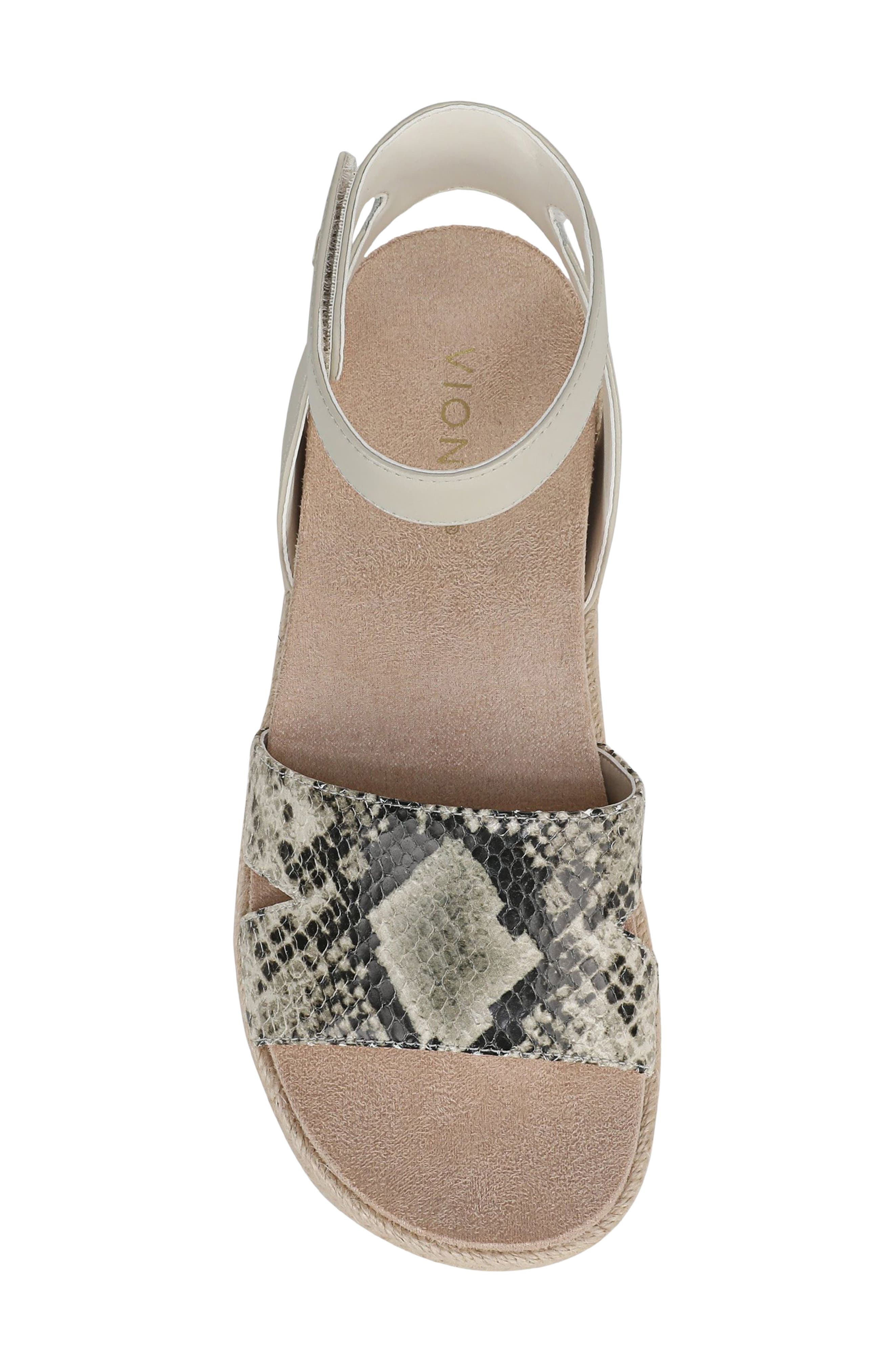 Yucca Platform Ankle Strap Sandal, Alternate, color, CREAM SNAKE