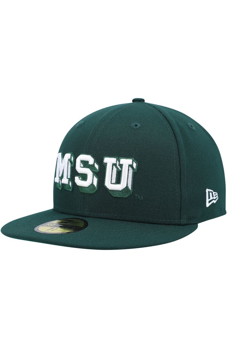 New Era Men's New Era Green Michigan State Spartans Vault Multi 59FIFTY Fitted Hat, Alternate, color, Green