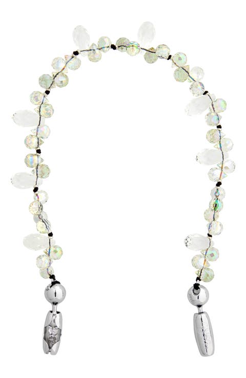 Faceted Crystal Beaded Wrist Strap for iPhone Case