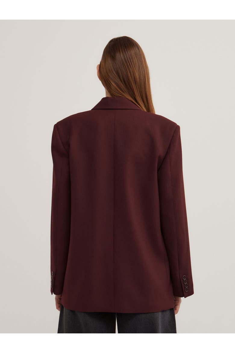 Piped Pocket Blazer, Alternate, color, Wine