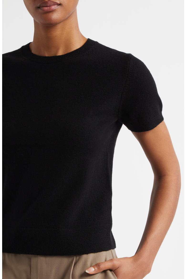 Wool & Cashmere Blend Crewneck Sweater, Alternate, color, BLACK