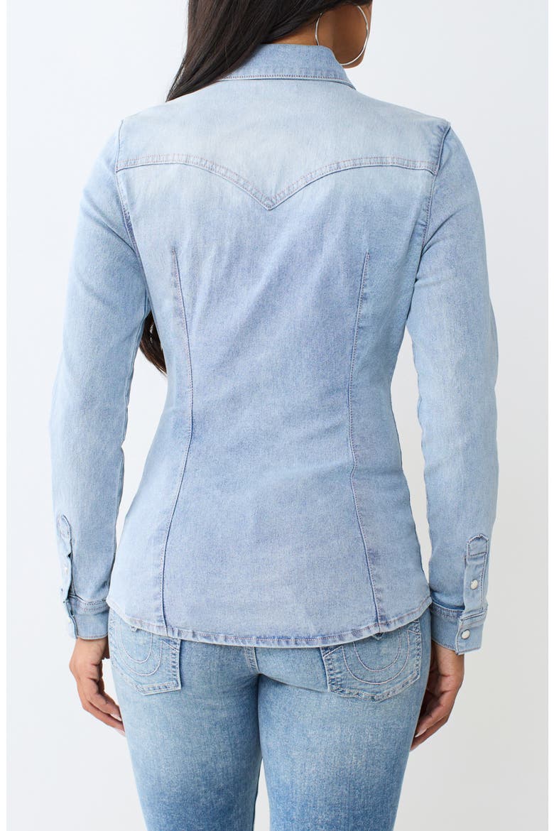Western Denim Shirt, Alternate, color, LIGHT JOURNEY WASH