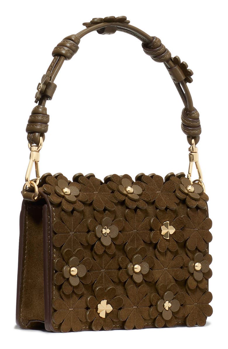 Kate Spade New York natasha floral embellished leather mini bag, Alternate, color, Burnt Sage
