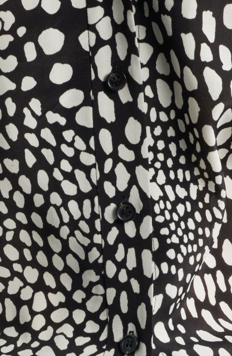 rag & bone Sade Printed Button-Up Shirt, Alternate, color, Black