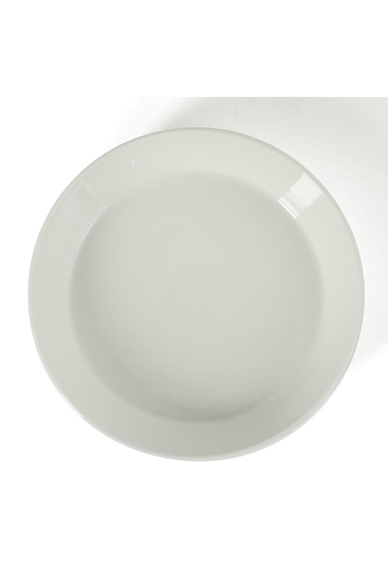 Selma Porcelain Shallow Salad and Pasta Bowls, Alternate, color, White