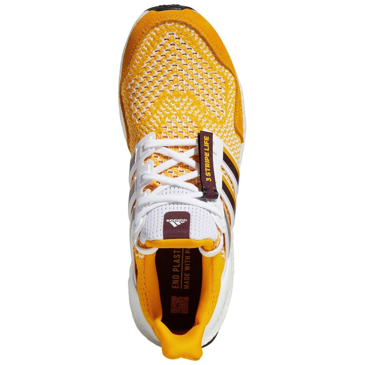 adidas Gold/White Arizona State Sun Devils Ultraboost 1.0 Running Shoe, Alternate, color, 