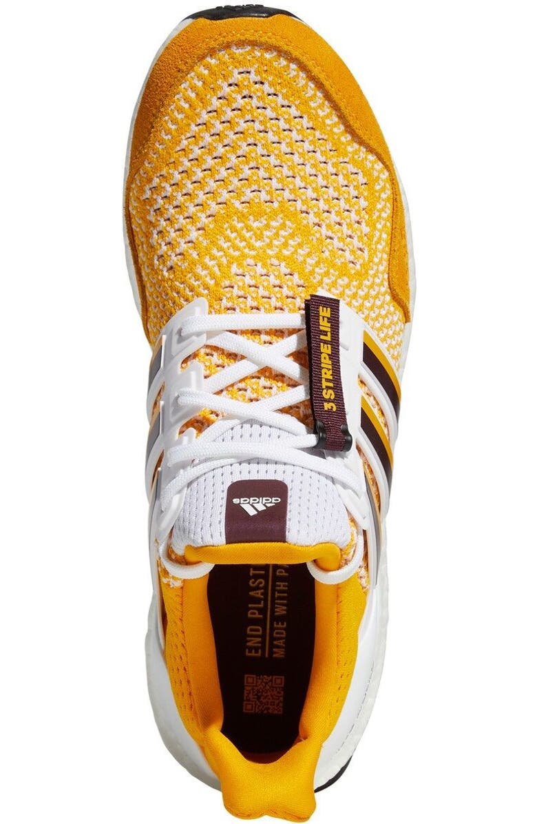 adidas Gold/White Arizona State Sun Devils Ultraboost 1.0 Running Shoe, Alternate, color,