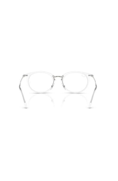 Ray Ban Ray-ban 53mm Oval Optical Glasses In Transparent