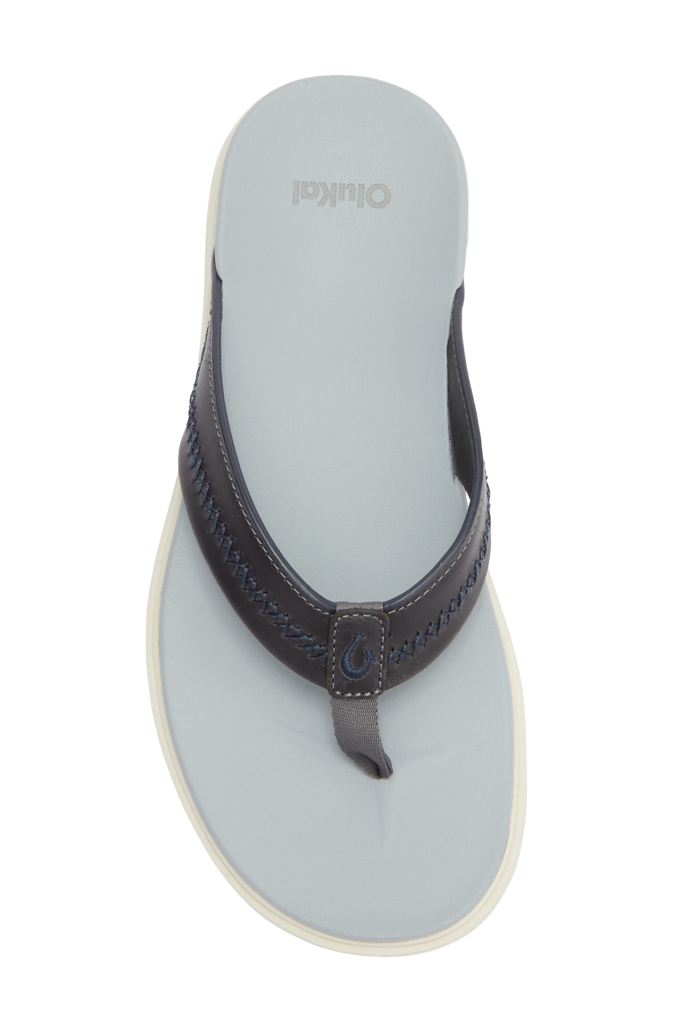 OluKai Shoreline Flip Flop, Alternate, color, Rock / Pale Grey