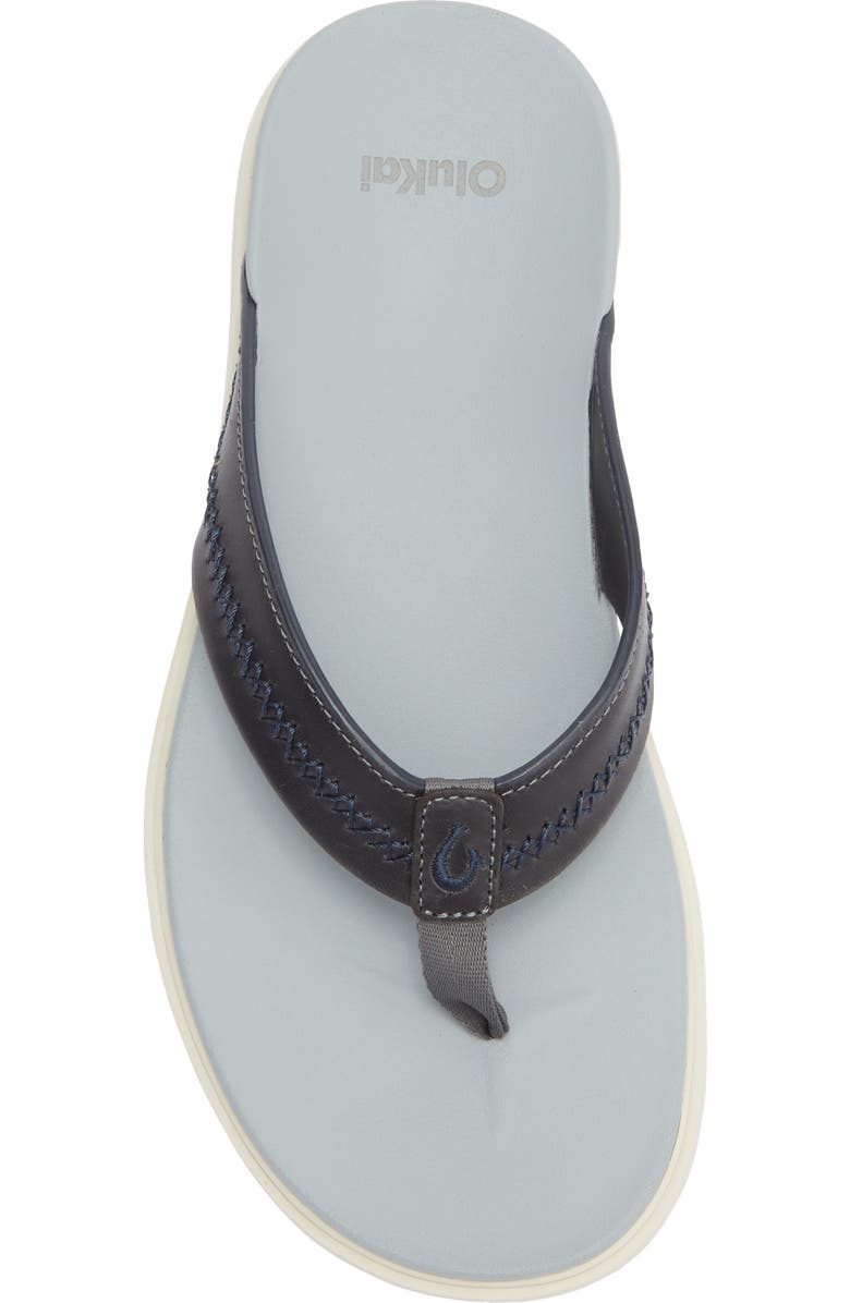 OluKai Shoreline Flip Flop, Alternate, color, Rock / Pale Grey