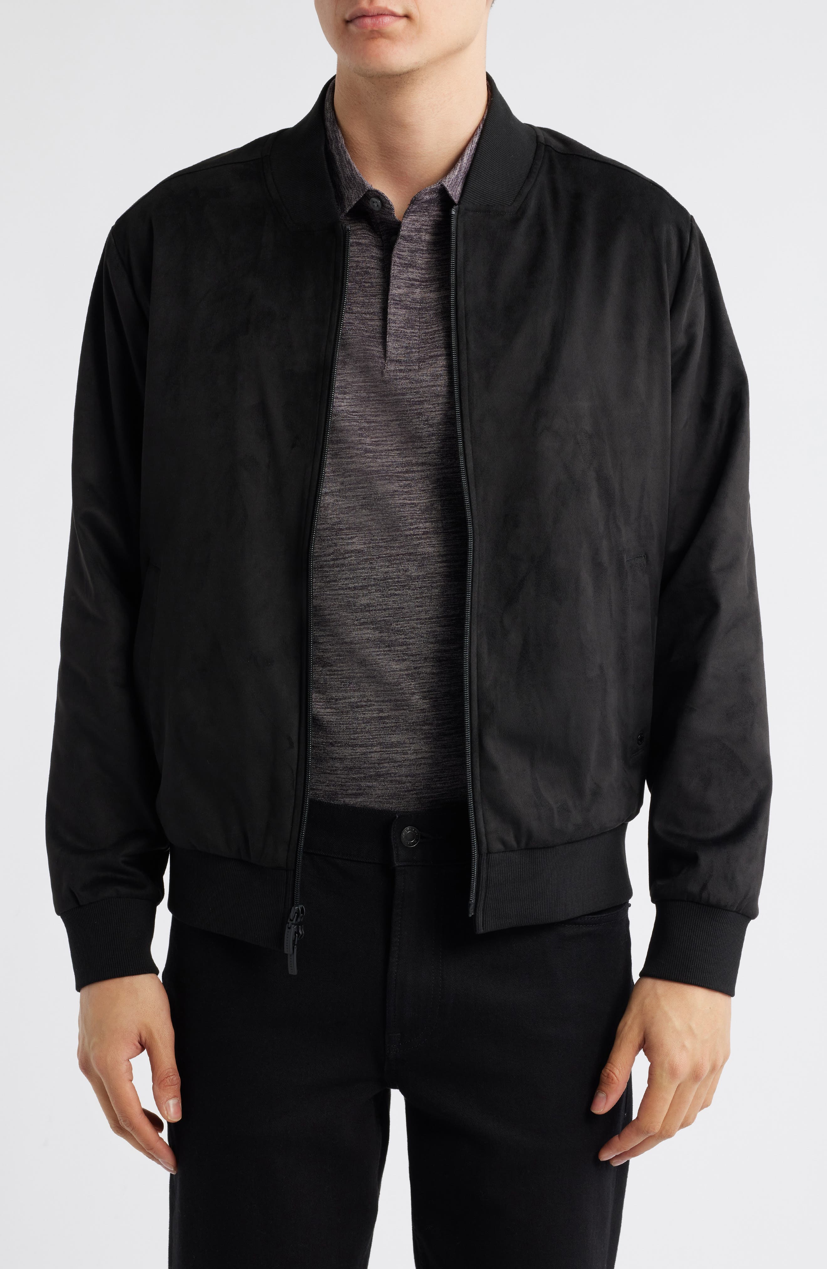 Robert Barakett Renoir Blade Collar Faux Suede Jacket