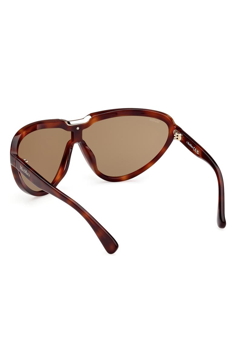Max Mara Emil 0mm Shield Sunglasses, Alternate, color, Classic Havana / Brown Lenses