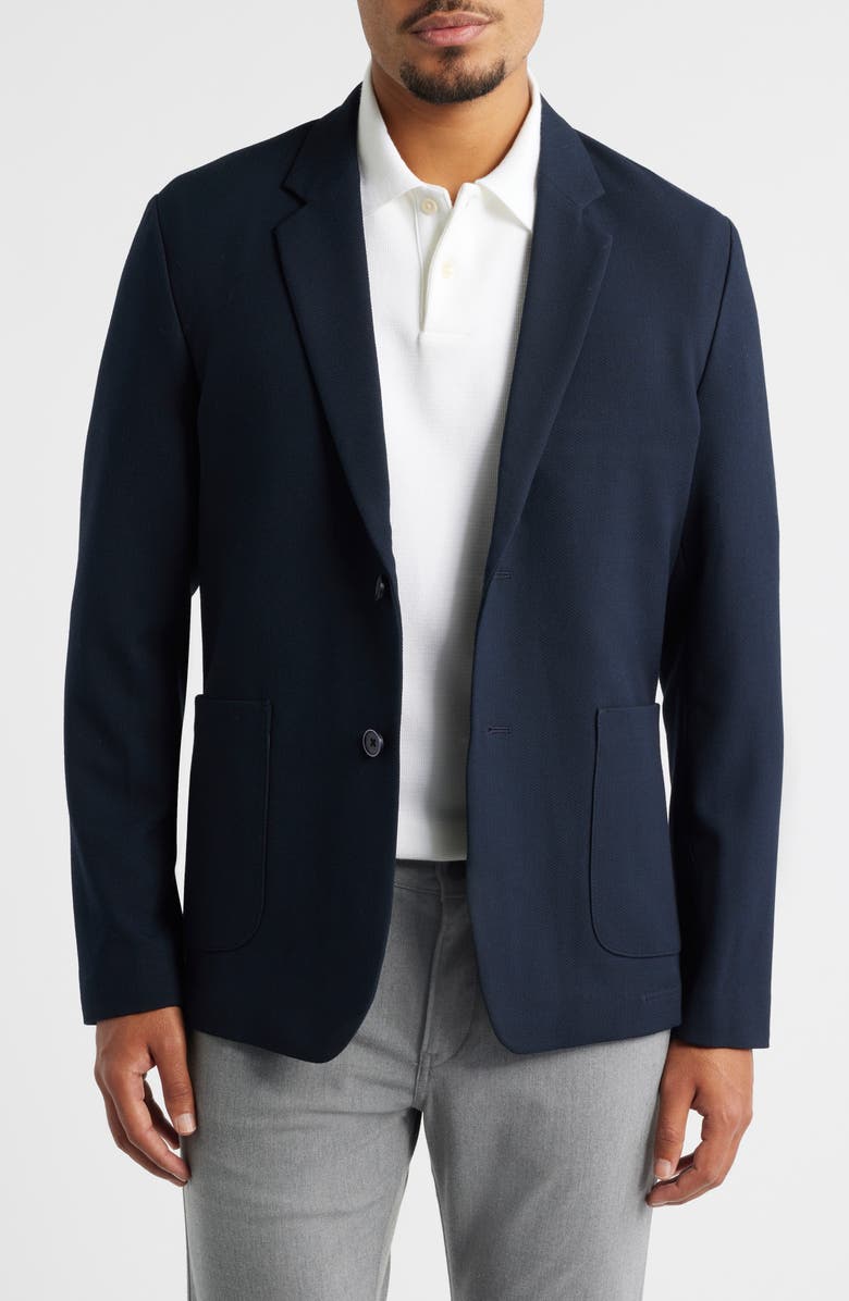 Robert Barakett Shaw Navy Textured Stretch Sport Coat, Main, color, Navy