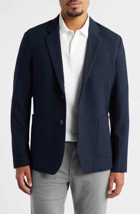 Robert Barakett Shaw Navy Textured Stretch Sport Coat