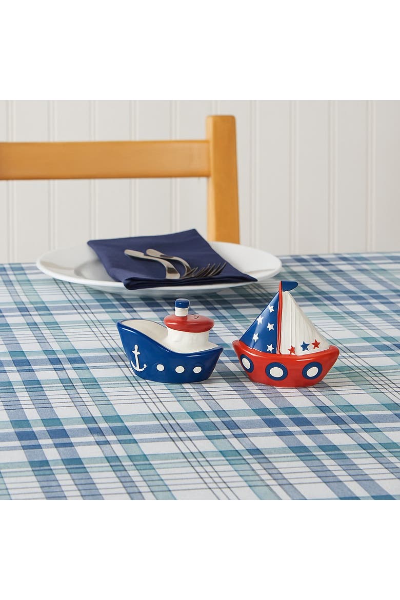 Ships Ahoy Salt & Pepper Set, Alternate, color, Blue