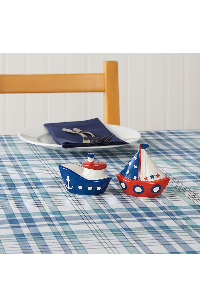 Beachcombers Ships Ahoy Salt & Pepper Set, Alternate, color, Blue