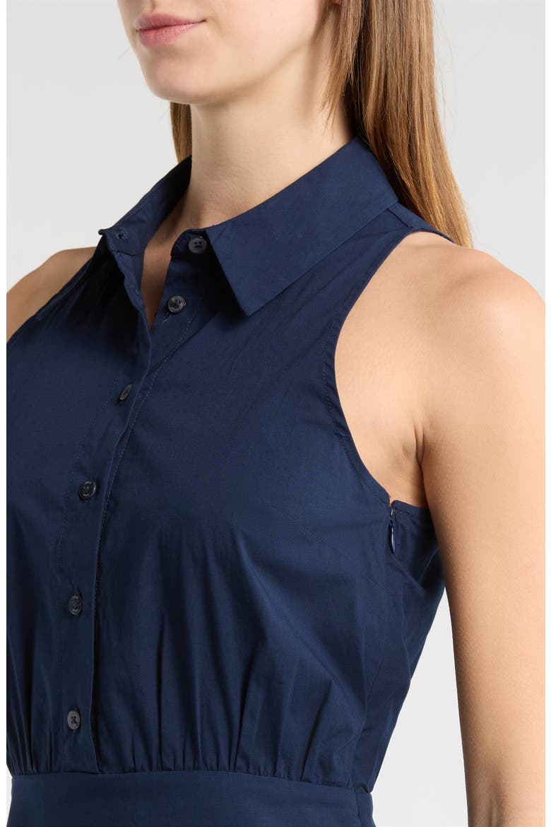blue sleeveless shirt dress Buy Women's Dresses Blue Sleeveless Shirt Dress Online