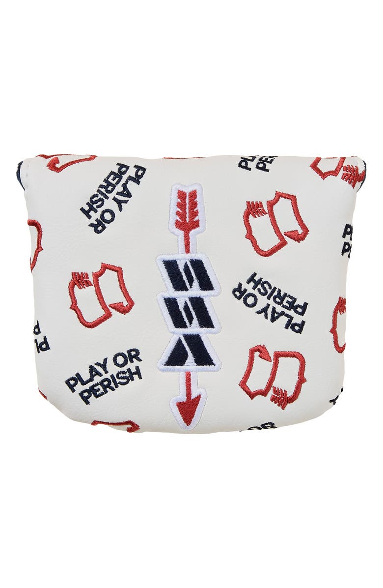 Sugarloaf Social Club Classic SSC Leather Mallet Putter Cover, Alternate, color, White