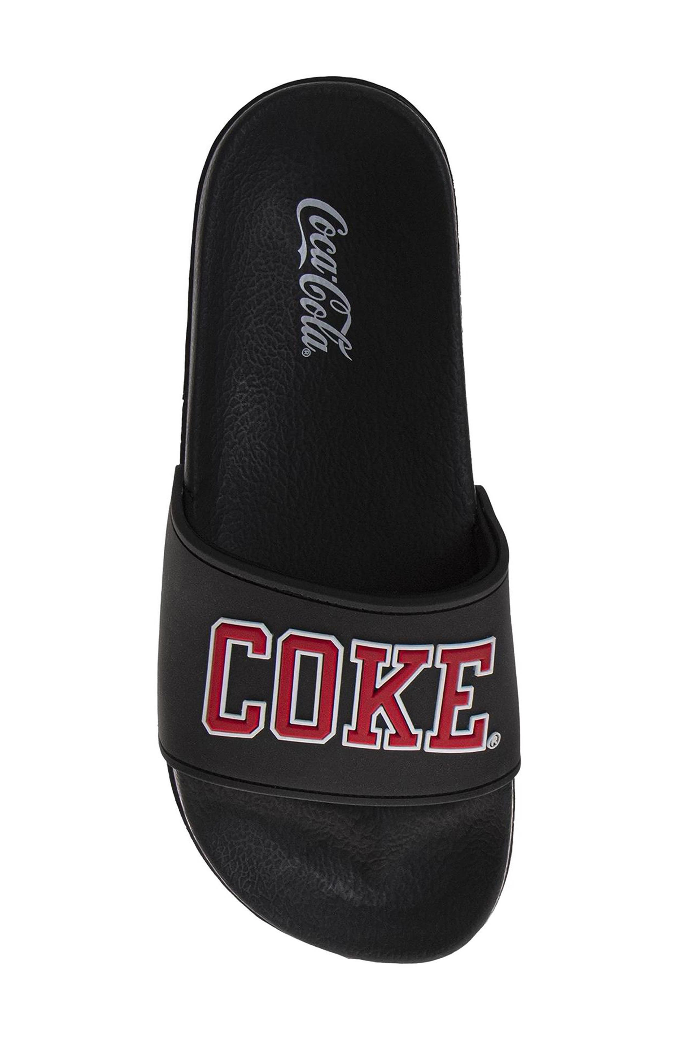 Coca-Cola Coke® Slide Sandal, Alternate, color, BLACK