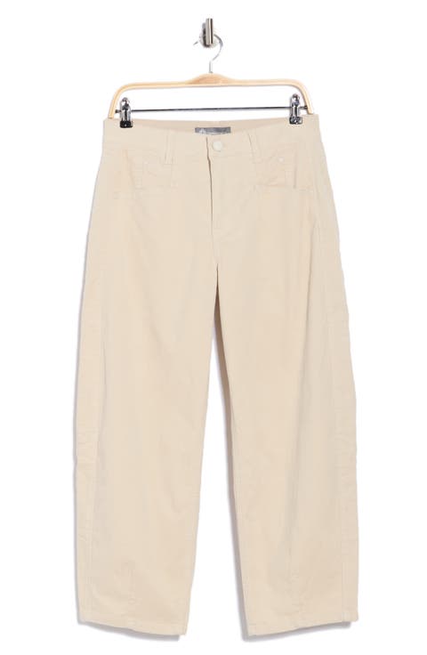 High Waist Barrel Corduroy Pants (Petite)