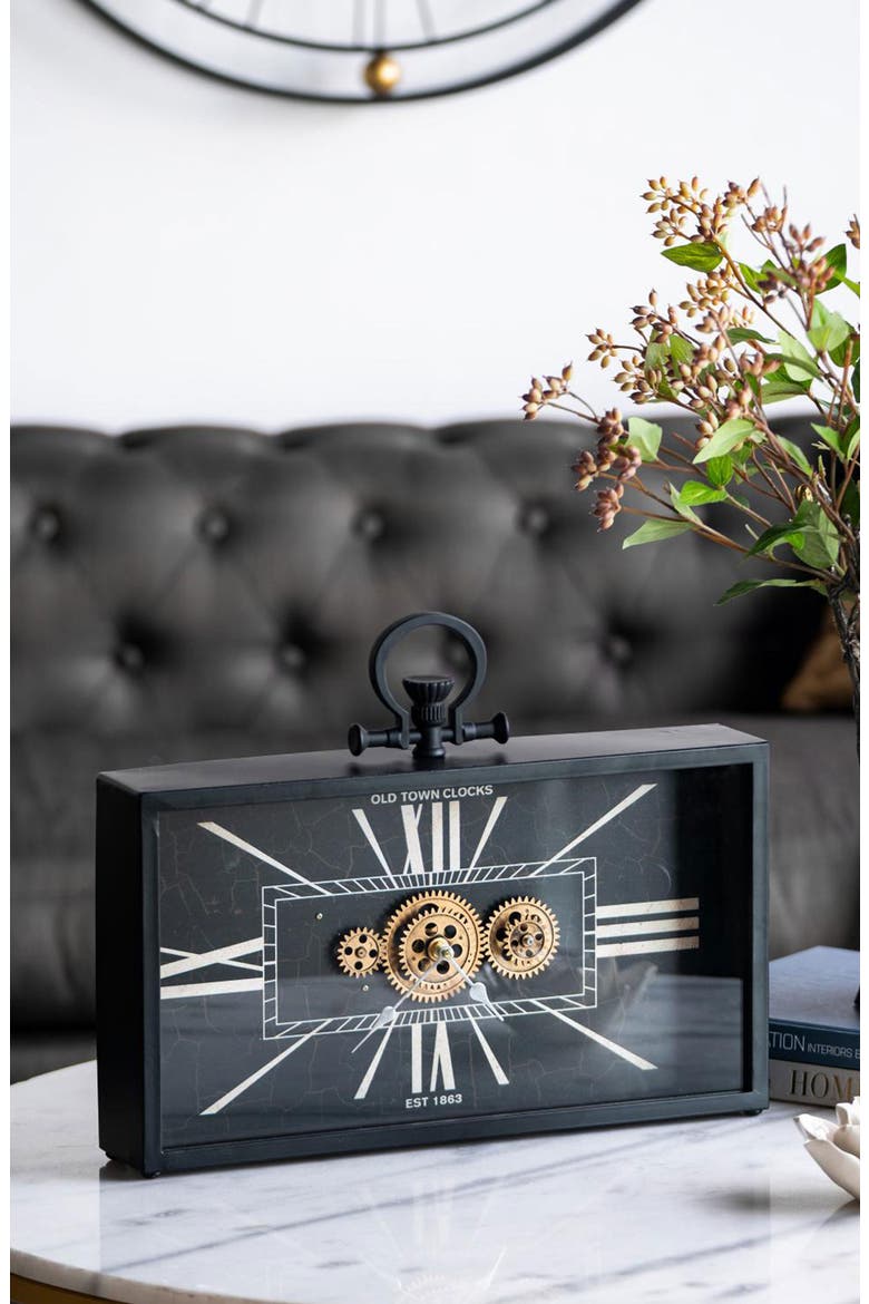 Decorative Wall Clock, Alternate, color, BLACK