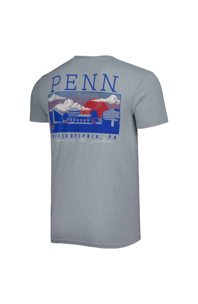 IMAGE ONE Men's Gray Pennsylvania Quakers Campus Scenery Comfort Color T-Shirt, Alternate, color, Gray