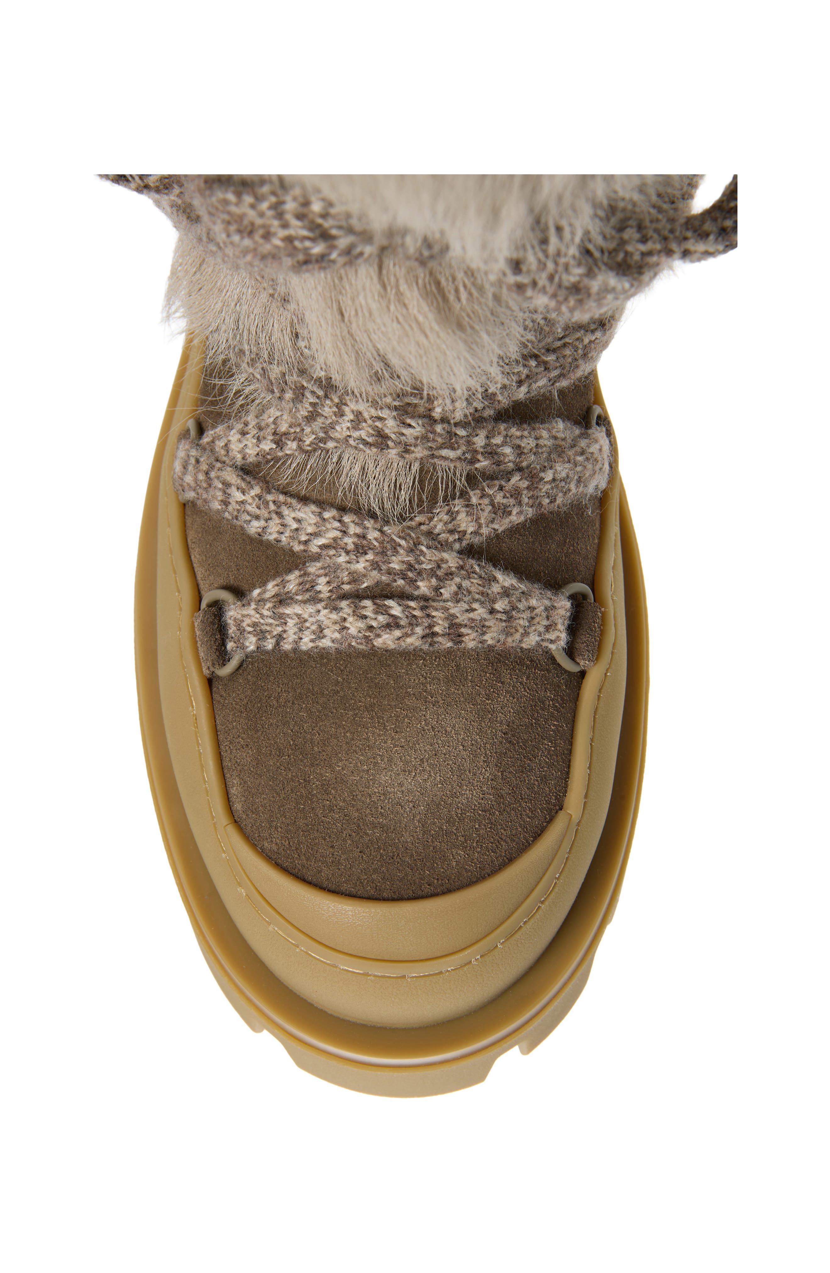 Peak Apres Leather and Genuine Shearling Snow Boot, Alternate, color, GREY MULTI