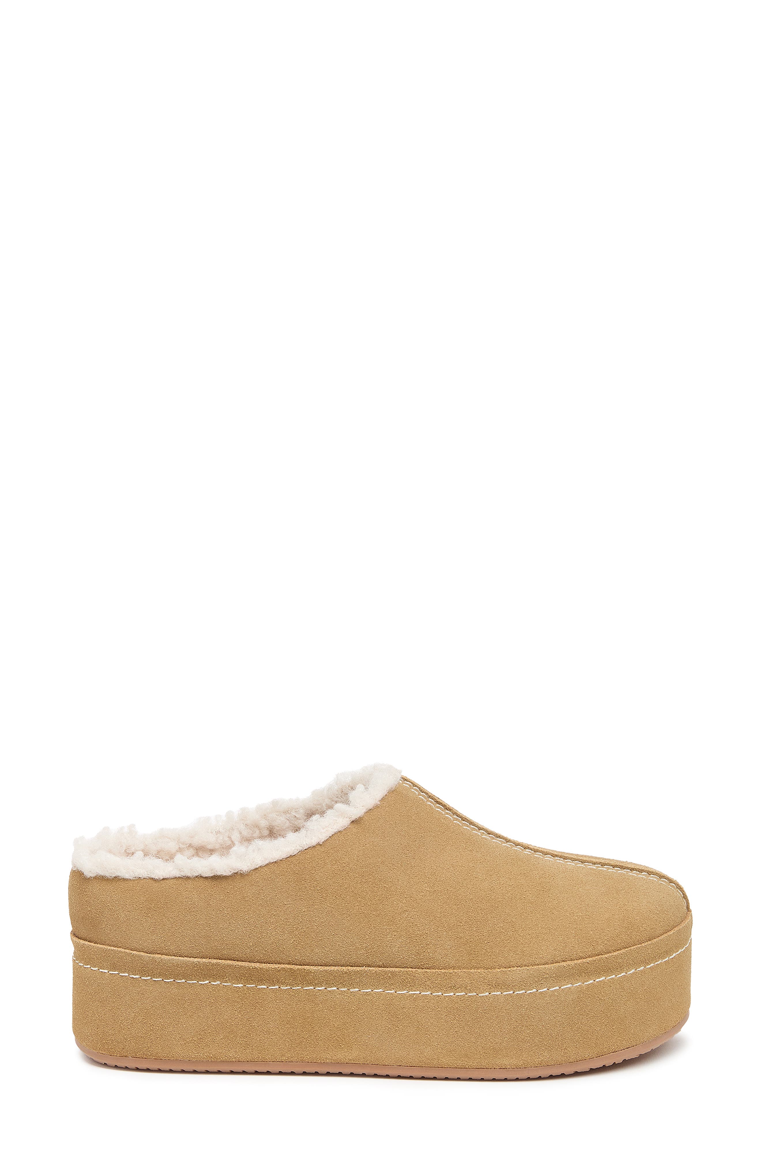 Kelsi Dagger Brooklyn Torrence Faux Shearling Lined Platform Clog, Alternate, color, Bison
