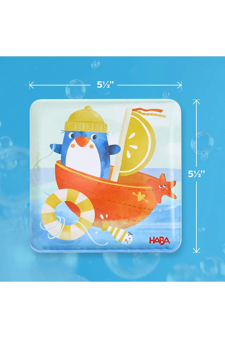 Penguin Bath Book with Squeaker, Alternate, color, Blue Multi