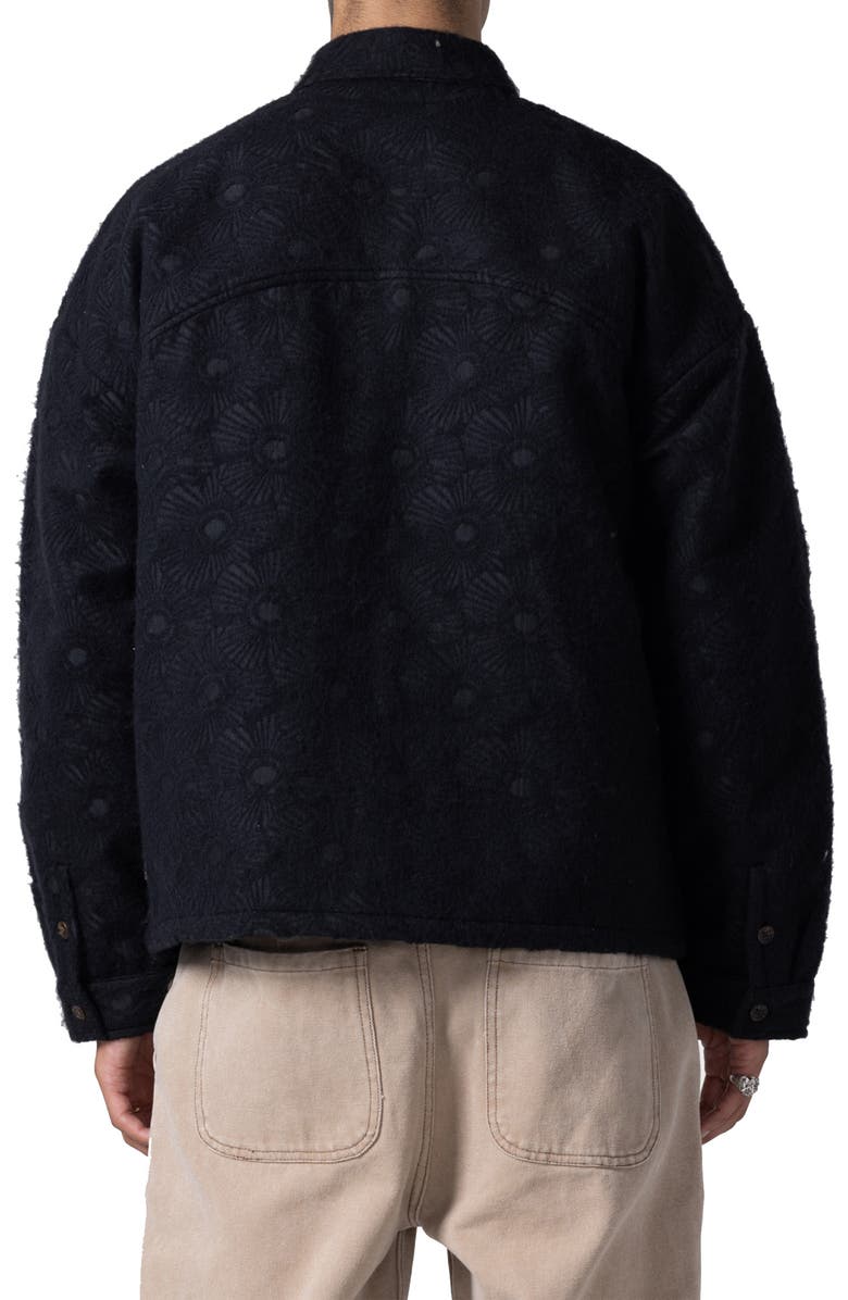 HONOR THE GIFT Textured Floral Button-Up Overshirt, Alternate, color, 