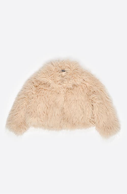 Bimba Y Lola Short Fur Jacket In Neutral