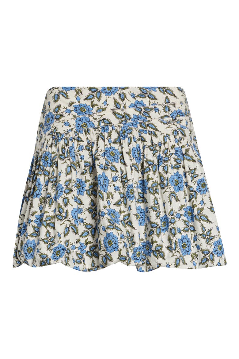 Persis Floral Bubble Miniskirt, Alternate, color, BLUE BELL FLORAL